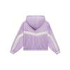Li Ning Sports Trend Series Loose Color Block Ice Silk Quick Dry Hooded Jacket Women Jacket Purple AFDS310-3