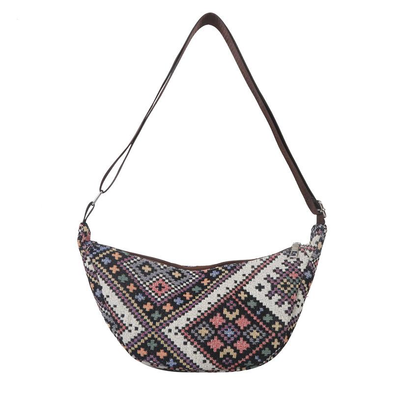 2025 spring new retro plaid dumpling bag small square bag versatile fashion casual single shoulder oblique span bag tide