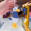 Cute Backpack Decoration Pendant Plush Little White Duck Doll Keychain Birthday Gift