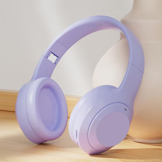 Bluetooth-compatible Headset Type-C Charging Active Noise Cancelling Over Ear Audio Wireless Headphones for Music Play TF Card Support