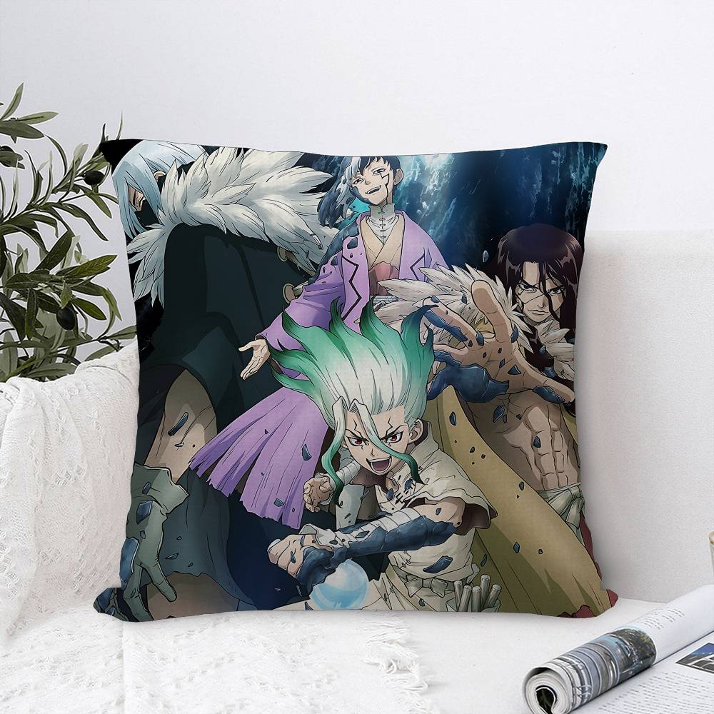 Anime Dr S-STONE-E Cushion Cover Inches Farmhouse Decor Home Throw Pillow Covers For Couch Decorations