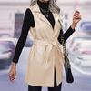 Women's Slim Fitting Jacket Women's Motorcycle Wear, Standing Collar Leather Jacket