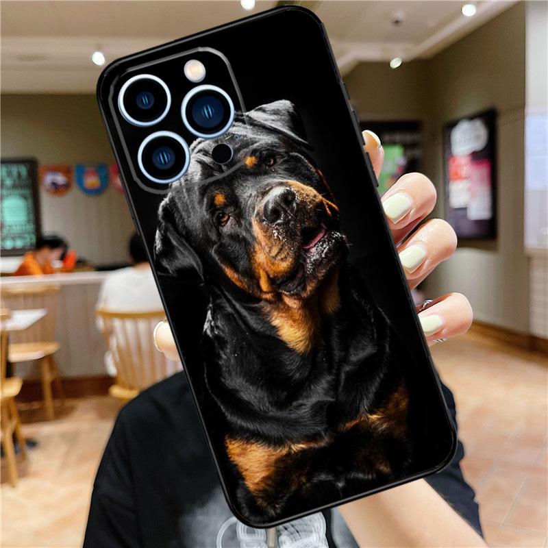 Rottweiler Dog Case For iPhone 17 16 15 14 13 12 11 Pro Max Mini Plus 16e 17 Air Bumper Cover Accessories