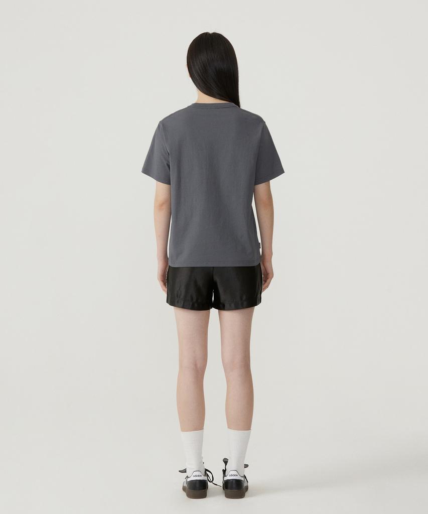 COVERNAT WOMAN Semi-Overfit Cocktail T-Shirt Charcoal