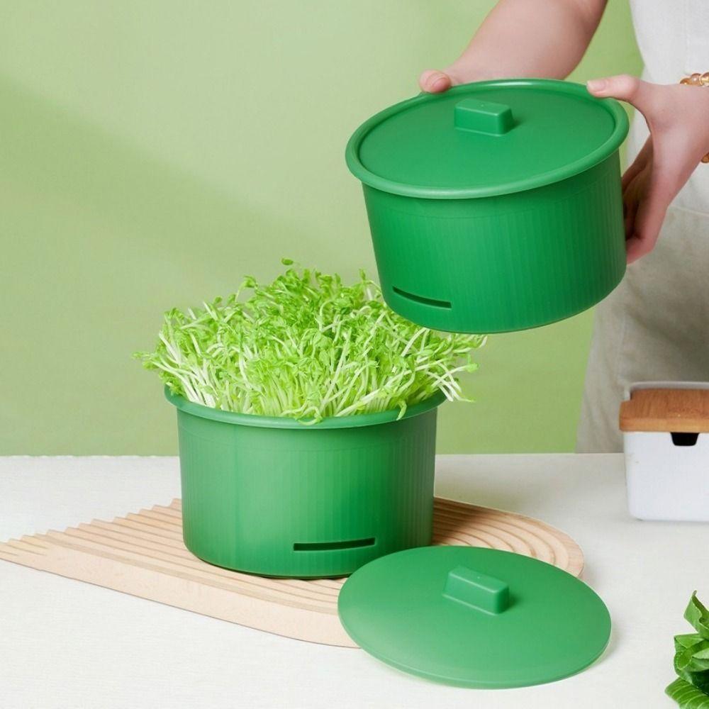 Plastic Bean Sprout Nursery Pots Split Structure Ventilated Healthy Food Sprouter Stackable Non Toxic Hydroponic Germination Pot