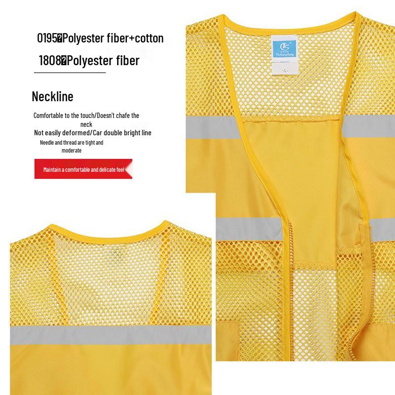 Breathable Summer Reflective Mesh Vest for Volunteer and Work Activities