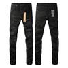 KB Jeans Men's Slim-fitting Small Feet Trendy Brand Hole Patch