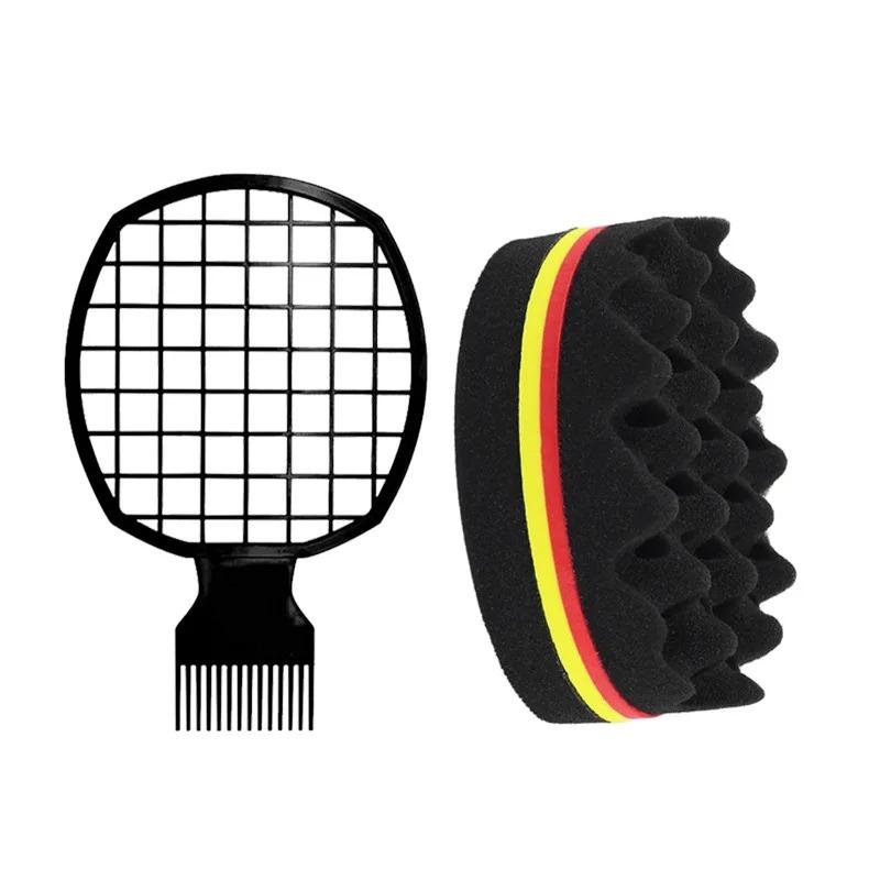 Magic Twisted Hairstyle Sponge Set, Male and Female Curling Combs, African Curling Combs, Styling Tools