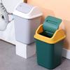 2pcs Swing Lid Waste Can Simple Style Decorative Practical Plastic 360 Degree Rotatable Lid Garbage Can