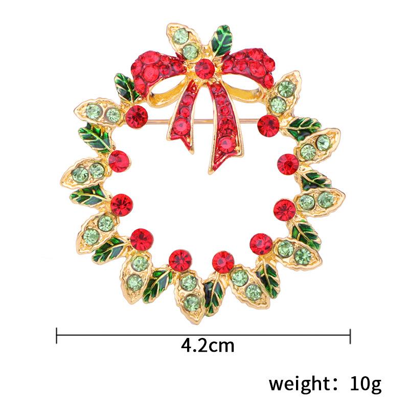 Weihnachtsbroschen Set Baum Weihnachtsmann Schneemann Schlittenglocke Stiefel Anstecknadel für Weihnachts-Pullover Dekoration Körperaccessoires