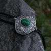 Elegant Black Bolo Tie with Gemstones Pendant Cowboy Necktie Western Tie