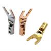 Wire Connector Hifi Banana Plug Y Type Binding Post Audio Amplifier Adapter U/Y Fork Spade Male