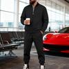 Mens Lightweight Casual Track Suit Set Zip-Up Baseball Jacket Long Pants Sporty Streetwear