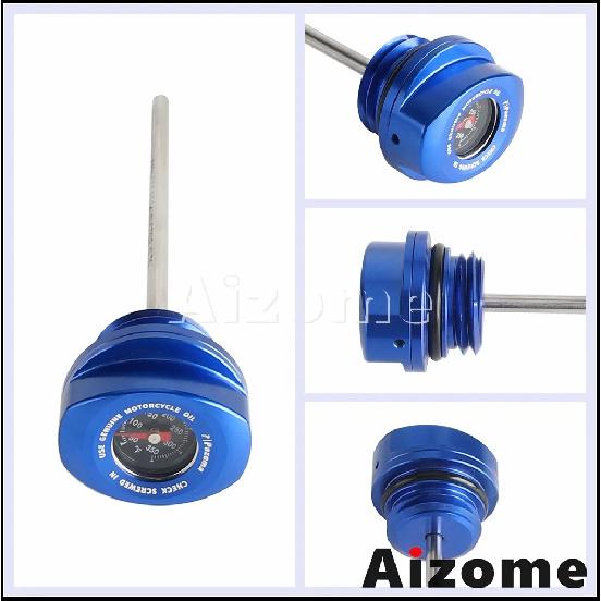 Aluminum Oil Dipstick W/ Temperature Gauge Motorcycle Oil Plug Temp Gauge For Harley Touring Road Street Glide FLHXSE FLTRXSE