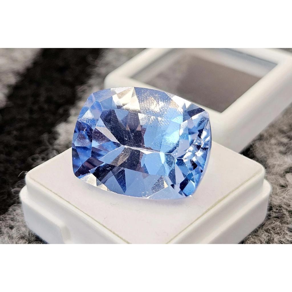 Natural Aquamarine Blue Cushion Cut 33-34 Ct Stunning Certified Loose Gemstone