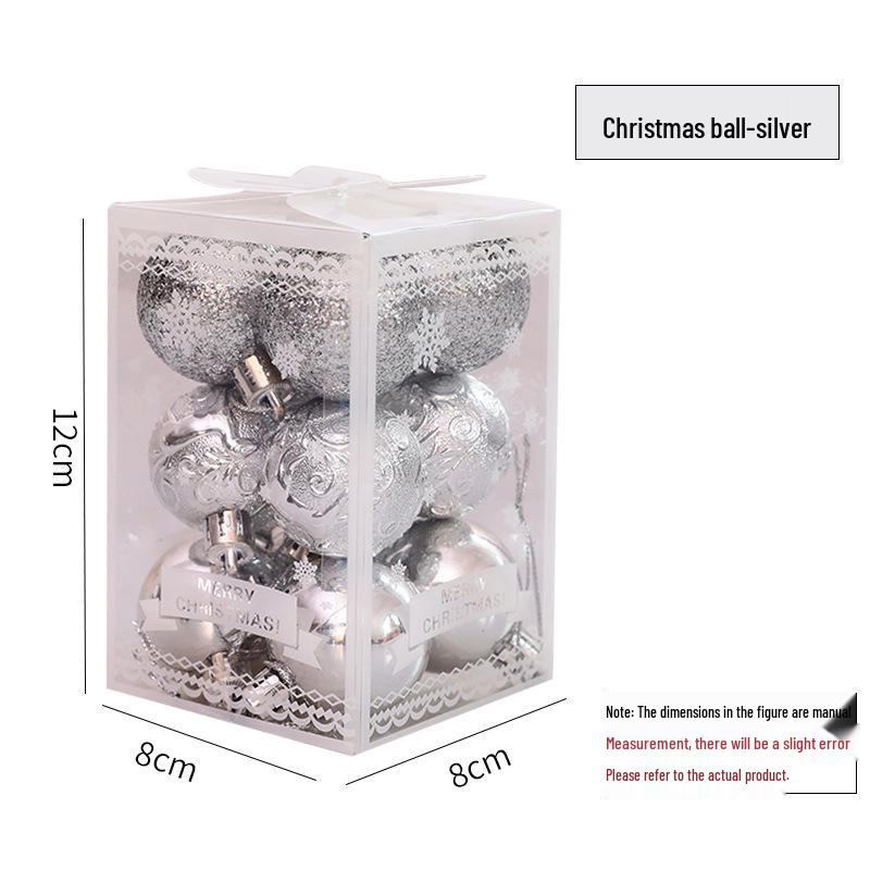 Set de Decoratiuni de Craciun Roz & Mate: Ornamente cu bilă luminoasă galvanizată pentru pom și tavan