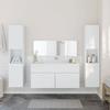 VidaXL Ensemble de meubles salle de bain 4 pcs blanc bois d'ingénierie, armoire de salle de bain, armoire de bain, 3308536