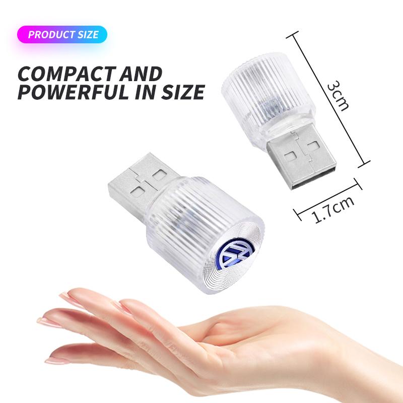Mini-USB-LED-Autolicht Innenraum-Atmosphärenlicht Dekorative Lampe für Volkswagen GOLF Polo Tiguan VW TOURAN CADDY PASSAT CC
