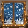 Removable Static Clings for Windows 9 Sheets Christmas Window Stickers, Reusable Snowflake Santa Claus Reindeer Office Glass Ornaments Decals Holiday