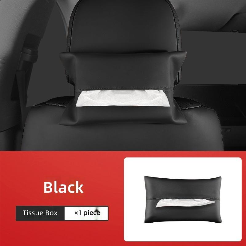 Leather Car Tissue Box Seat-Back Hanging Creative Multi-Function Pull-Tab Holder Tissue Bag Hanging Accessory Standard