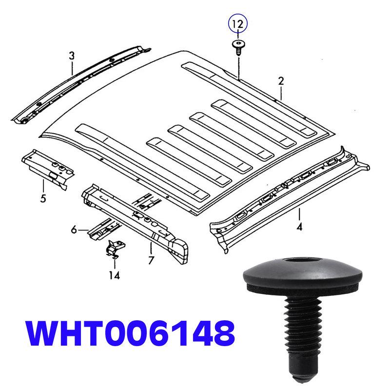 Roof Rack Holes Panel Blanking Screws Hex Bolt M6x15mm WHT006148 FOR VW Transporter T5/T5GP/T6 Vauxhall Vivaro Renault Trafic