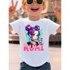 2026 Hot Movie Soft Cotton Baby Girls T Shirt Children's Clothing KPop Demon Hunters Fans Gifts Kids Clothes Fashion Casual Tops
