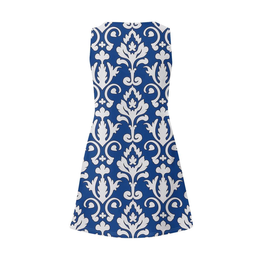 Women's Casual Sundress With Pockets Summer Boho Beach Dress,Holiday Hresses For WomenT-Shirts Dress U Neck Loose Tank Dresses