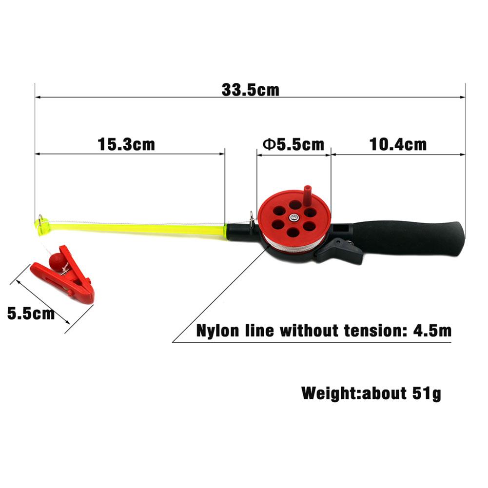 Kinder-Eisangelrute Kunststoffangelrute Tragbare Leichte Angelruten Mit Angelschnur Für Jungen Mädchen 33cm / 12.99 In