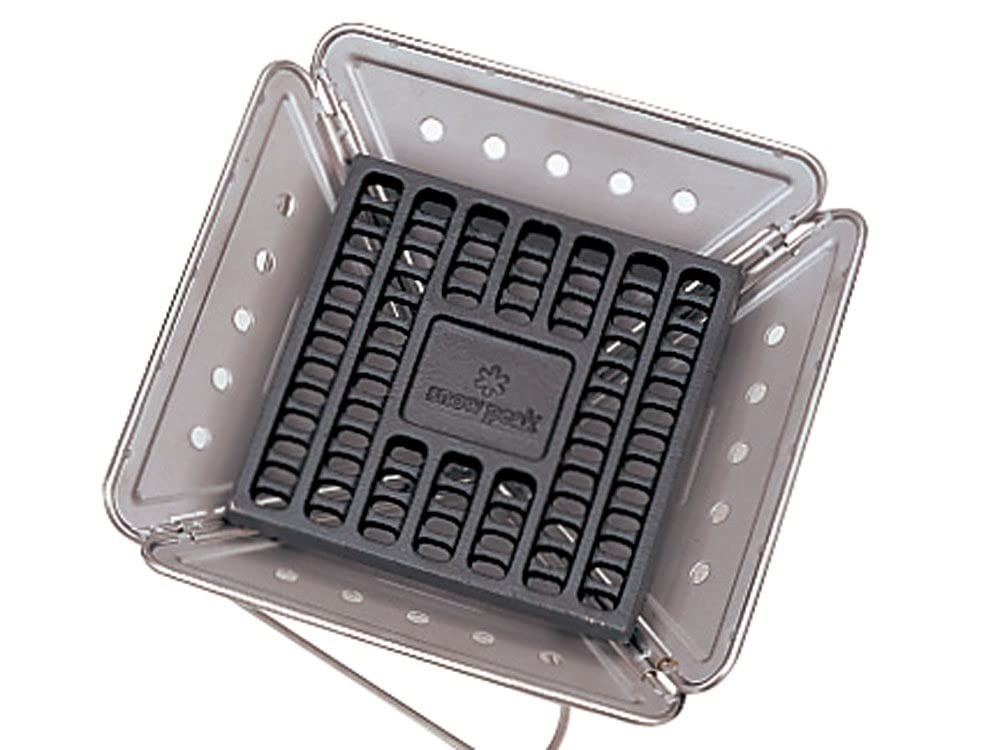 Snow Peak Fire Pit S with Base Plate Ideal for Camping and Outdoors (for 1-2 People) ST-031BP,
