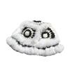 Rex rabbit hair knitted plush hat female autumn and winter furry tiger head lion show face small man