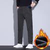 Men's Thermal Velvet Stretch Casual Pants - Thick, Soft, One-Piece Design