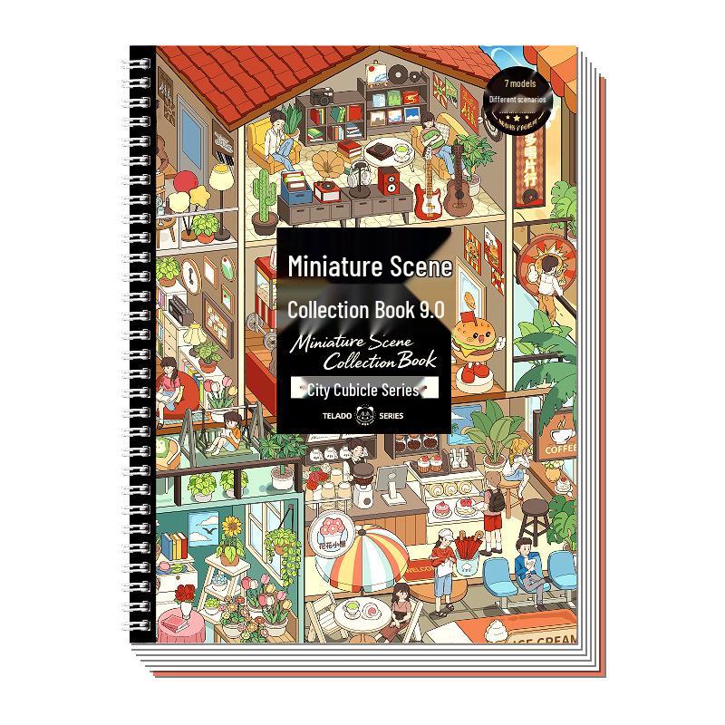 DIY Miniature Scene Book 9: Fun 3D Cartoon Landscapes & Houses Stickers for Girls