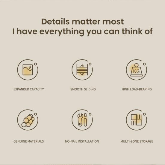 Pull-Out Kitchen Storage Rack with Heightened Guardrail Design Smooth Slide Rail Cabinet Organizer Nail-Free Installation Plastic Storage Bins