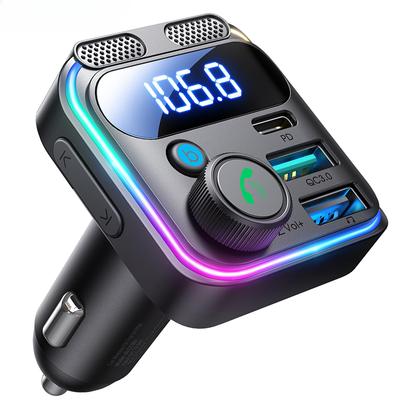1 ks Bluetooth 5.3 FM vysielačka do auta 48W PD&QC 3.0 Adaptér nabíjačky do auta Bluetooth a USB disk Dvojité mikrofóny Hands-free volanie