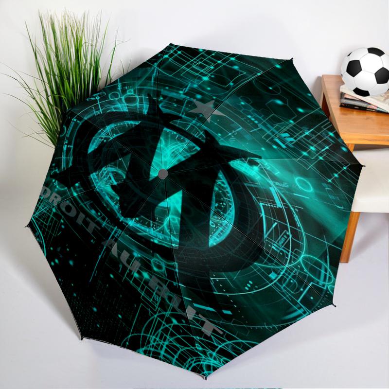 Mar-seille With Pride Emblem Printed Automatic Umbrella, 8-Frame for Travel, camping, Casual Umbrella, Essential Gift for  for family and friends