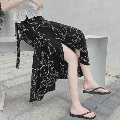 Women's High Waist Slim Floral Chiffon Skirt - Summer 2023 Versatile Design