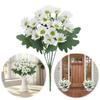5 Bundles Lifelike Outdoor Sunset Mums Flowers Artificial Daisy Flowers Fake Daisy Flowers for Home Garden Vase Decor