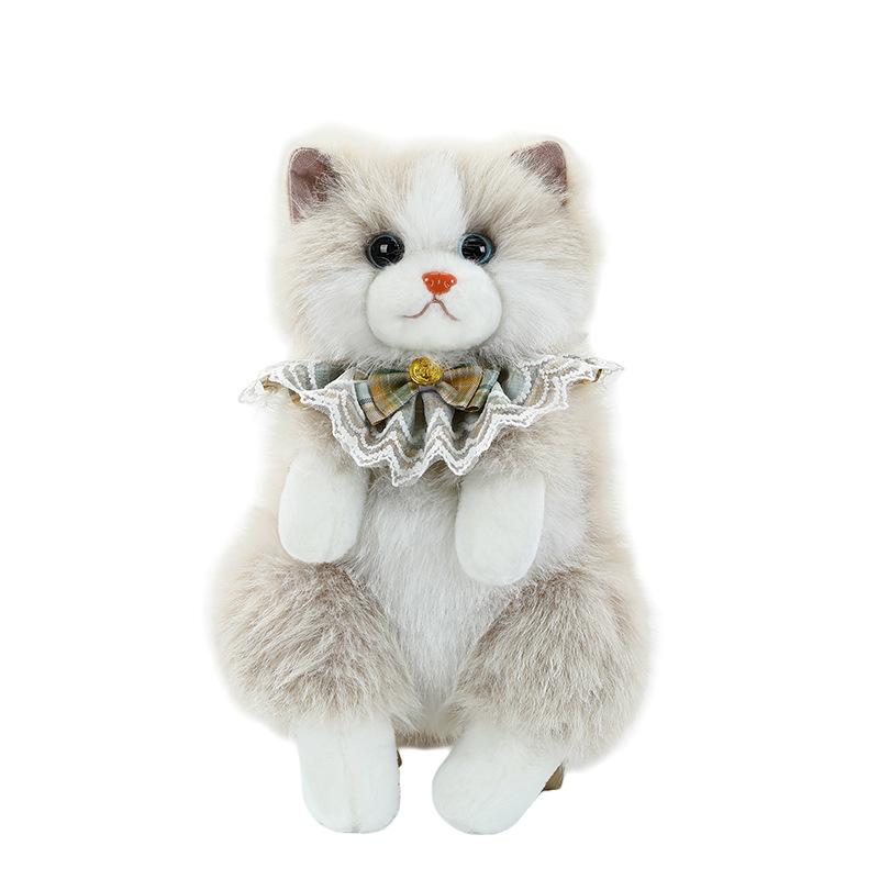 Cross-border Cat Doll Backpack: Plush Simulation Double Shoulder Toy, Ideal Gift for Girls