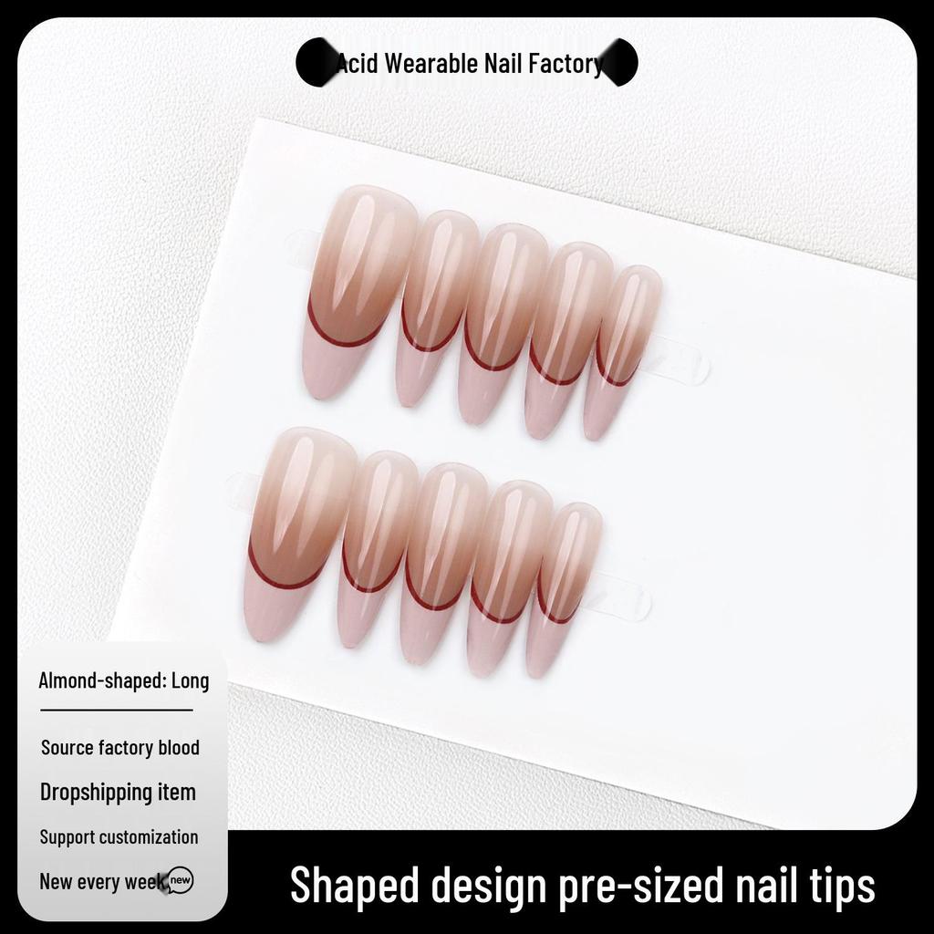 Jiaolong Advanced Nude Blush Design: Gentle Summer Wearable Finished Nails