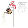 Solar Flamingo Garden Lights Watering Can Light, Powered LED Waterproof Starlight Waterfall Effect Lamp Pathway Light with Stake for Patio Lawn