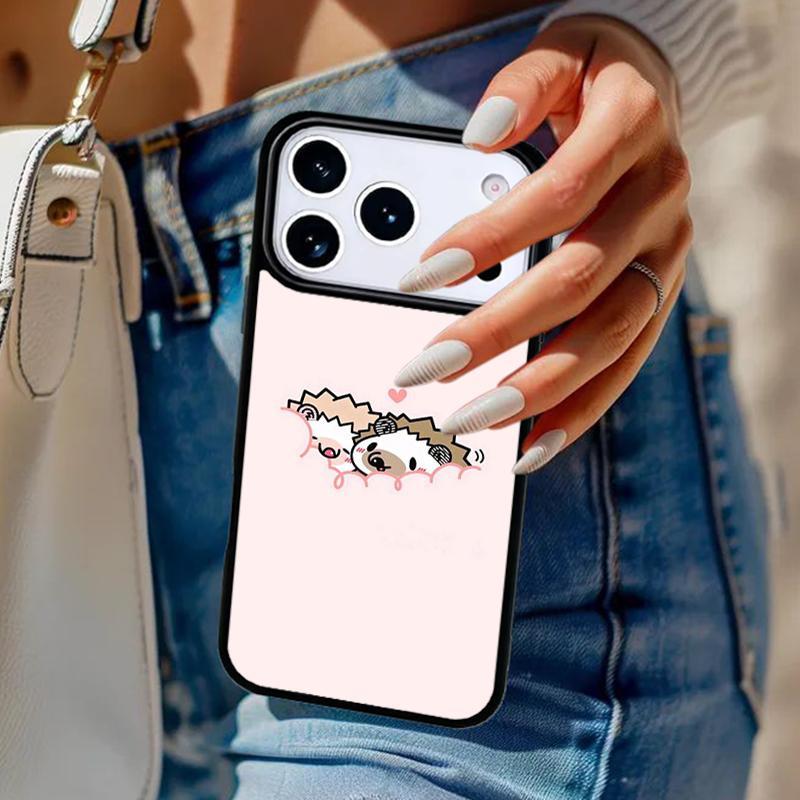 Hedgehog and Balloon Phone Case For iPhone 17 Air 14 15 13 12 Max Cover For Apple 14 15 16 16e 11 Pro Max Plus