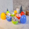 16PCS Cartoon Easter Rabbit Eggs Happy Easter Colorful Plastic Eggs  Home Decoration
