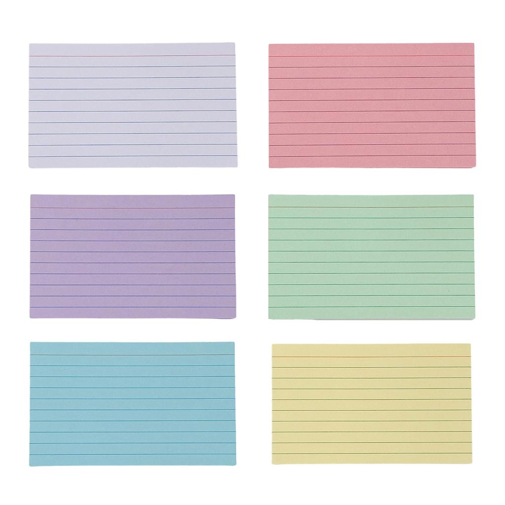 50 Sheets Colorful Note Paper 3x5Inch Wide Lined Study Card Note Card Pocket Notecards for Writing Noting Journaling
