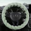 Fashion Plush Universal Female Winter Steering Wheel Cover Cartoon Decorative Non-slip Handle Cover Fits 14.5-15in Diameter