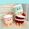 Plush Cherry Cake Keychain With Soft Pp Cotton For Kids And Gifts