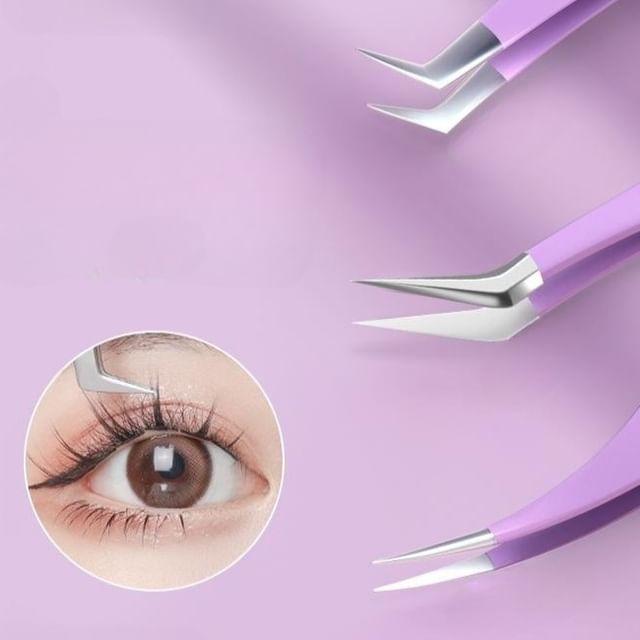 Sweetpourin - Stainless Steel Eyelash Tweezers (Various Designs)