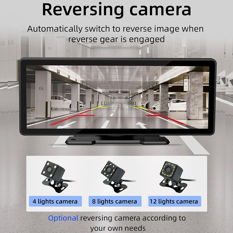 Universeller 10,26-Zoll-Touchscreen-Autoradio-Multimedia-WIFI-Videoplayer Drahtloser Carplay-Bildschirm für Apple oder Android