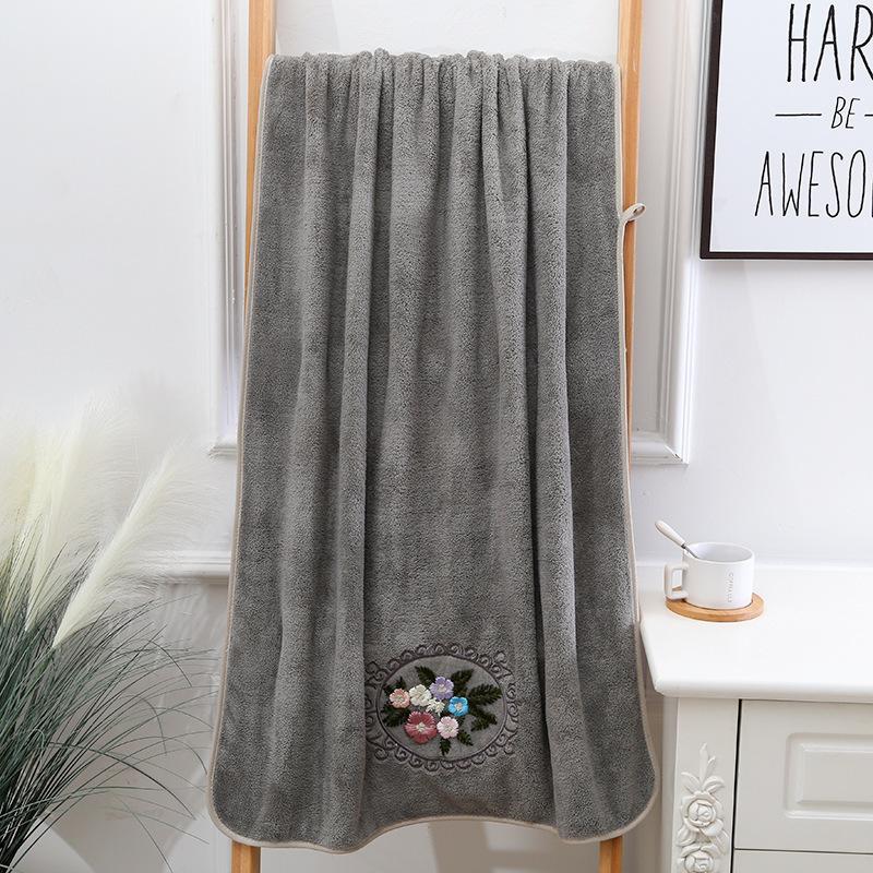 Mirror Flower High-density Coral Fleece Towel Bath Towel Mother Towel Home Face Towel Soft and Absorbent
