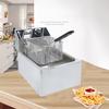 Large Capacity Electric Deep Fryer Single Cylinder French Frying Machine Stall Snack Cooking Equipment