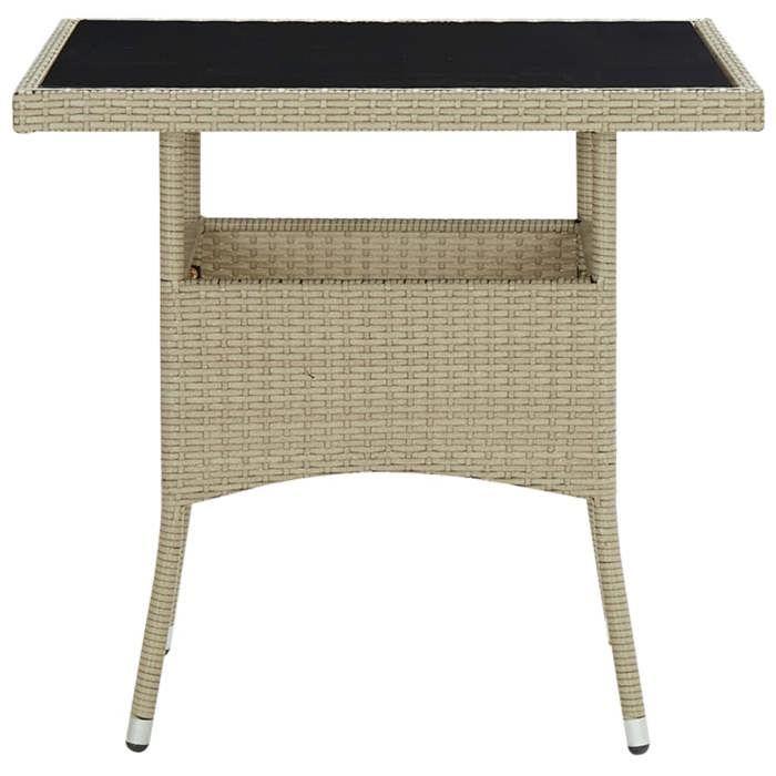 VidaXL Mobilier à Dîner de Jardin 3 pcs Ensemble de Salle à Manger d'Extérieur Mobilier de Patio Terrasse Beige Résine 3058310
